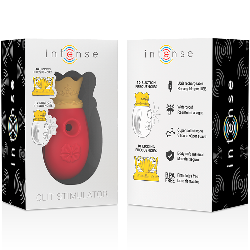 Stimolatore Clitorideo 10 Modalità di Aspirazione e Leccatura - Rosso