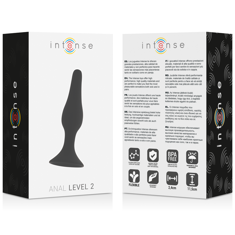 Anal Level 2 – Plug in Silicone Nero 11,5 cm