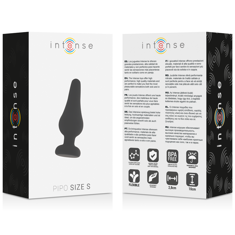 Plug Anale Pipo S Silicone Nero 9,8 cm