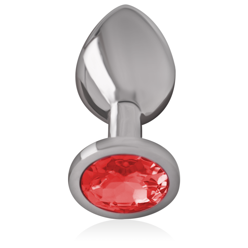 Plug Anale in Metallo con Cristallo Rosso Misura M