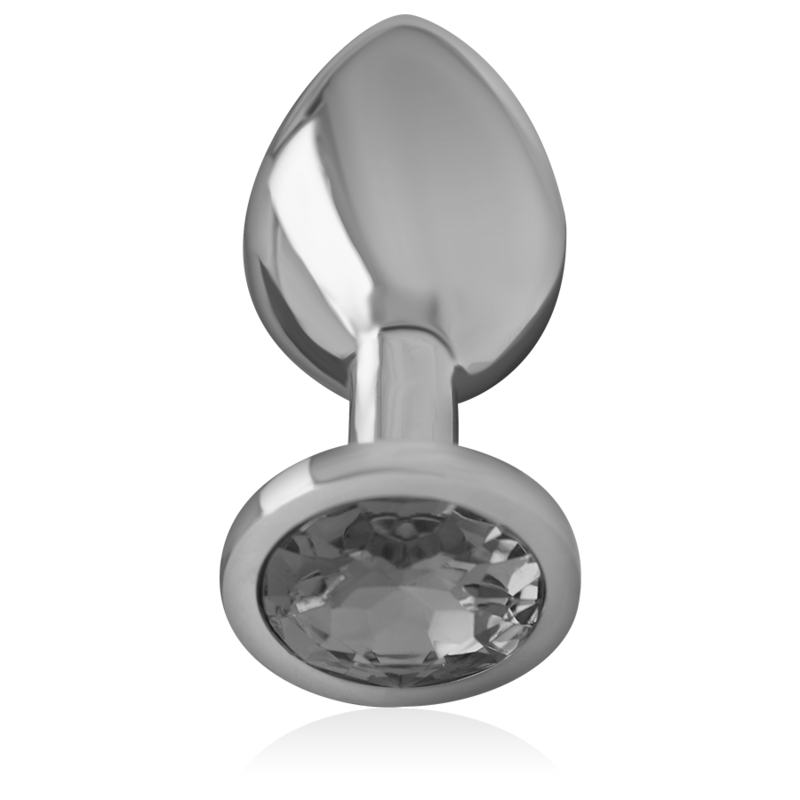 Plug Anale in Metallo Alluminio con Vetro Nero Taglia M