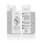 Plug Anale in Metallo Alluminio con Cristallo Argento Misura S