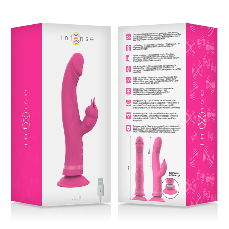 Vibratore Julio Rabbit in Silicone Rosa