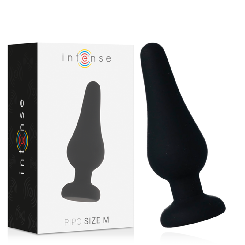Plug Anale Pipo M Silicone Nero 11 cm