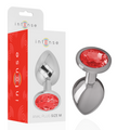 Plug Anale in Metallo con Cristallo Rosso Misura M
