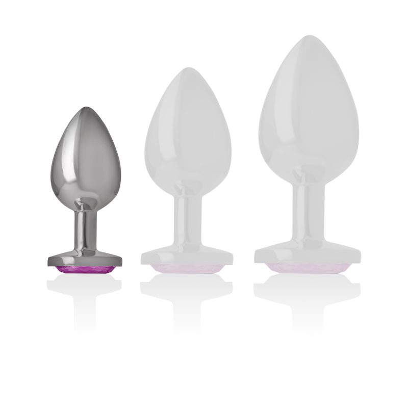 Plug Anale in Metallo Alluminio Cuore Rosa Taglia S