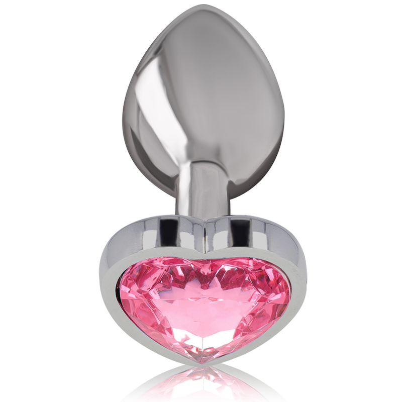 Plug Anale in Metallo Alluminio Cuore Rosa Taglia S