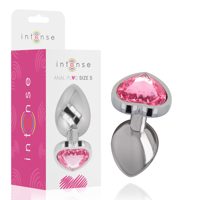 Plug Anale in Metallo Alluminio Cuore Rosa Taglia S