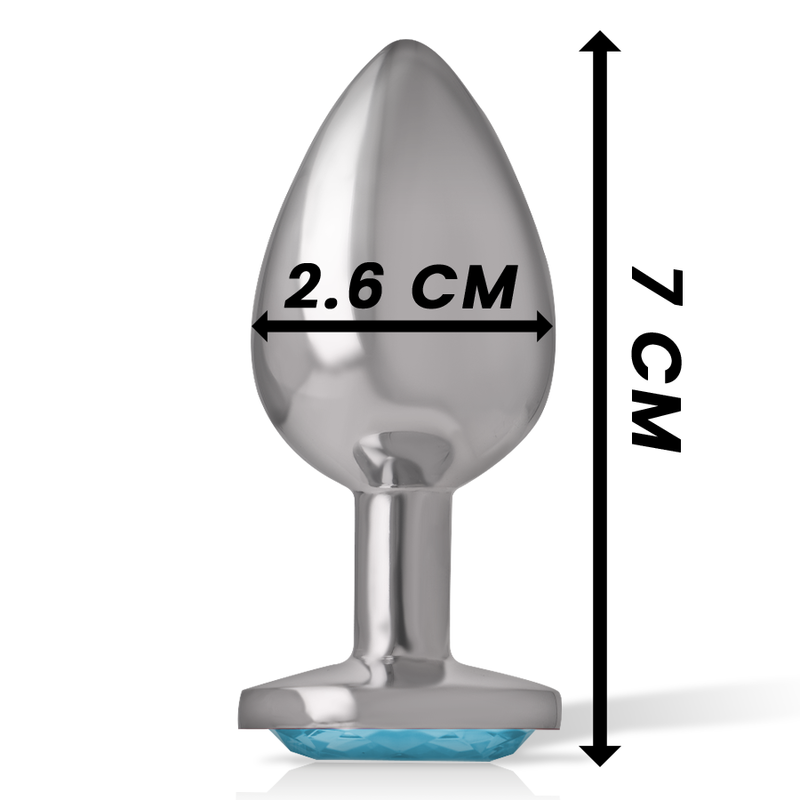 Plug Anale in Metallo Alluminio Cuore Blu Taglia S