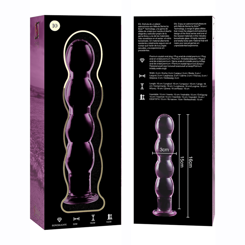 Nebula by Ibiza – Model 10 | Dildo in Vetro Borosilicato Rosa 16,5 cm