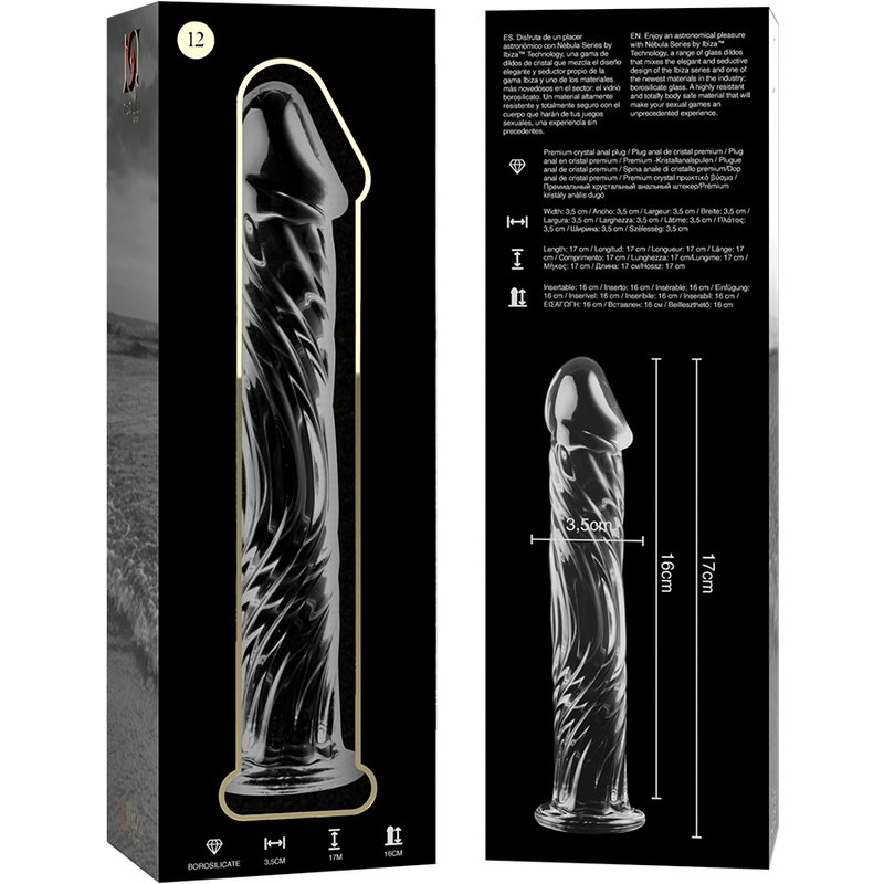 Nebula by Ibiza – Model 12 | Dildo in Vetro Borosilicato Trasparente 17 cm