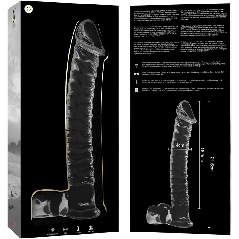 Nebula by Ibiza – Model 23 | Dildo in Vetro Borosilicato Trasparente 21,5 cm