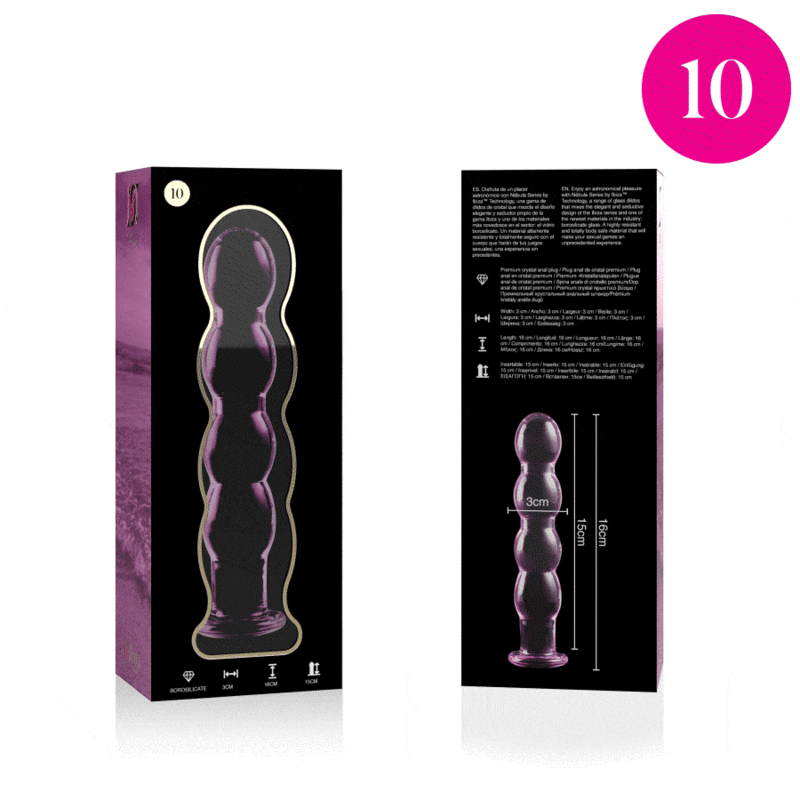 Nebula by Ibiza – Model 10 | Dildo in Vetro Borosilicato Rosa 16,5 cm