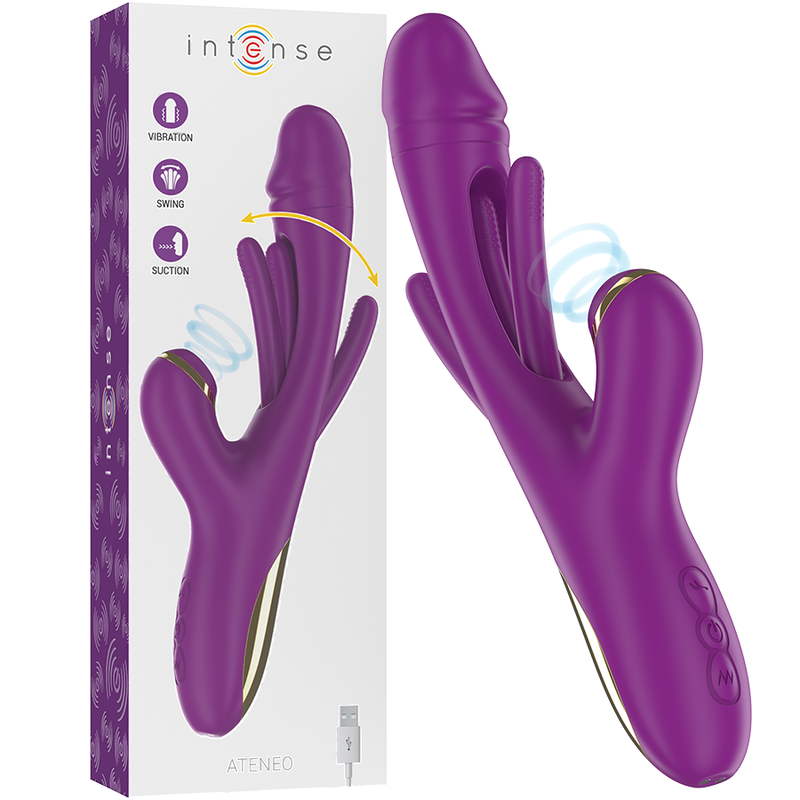 Ateneo – Vibratore con Lingua e Aspirazione, 7 Vibrazioni