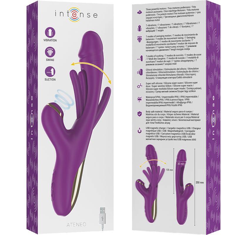 Ateneo – Vibratore con Lingua e Aspirazione, 7 Vibrazioni