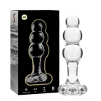 Nebula Model 1, plug anale in vetro borosilicato trasparente 10,5 cm