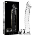 Nebula Model 23, dildo in vetro borosilicato trasparente 21,5 cm