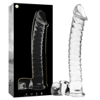 Nebula Model 23, dildo in vetro borosilicato trasparente 21,5 cm