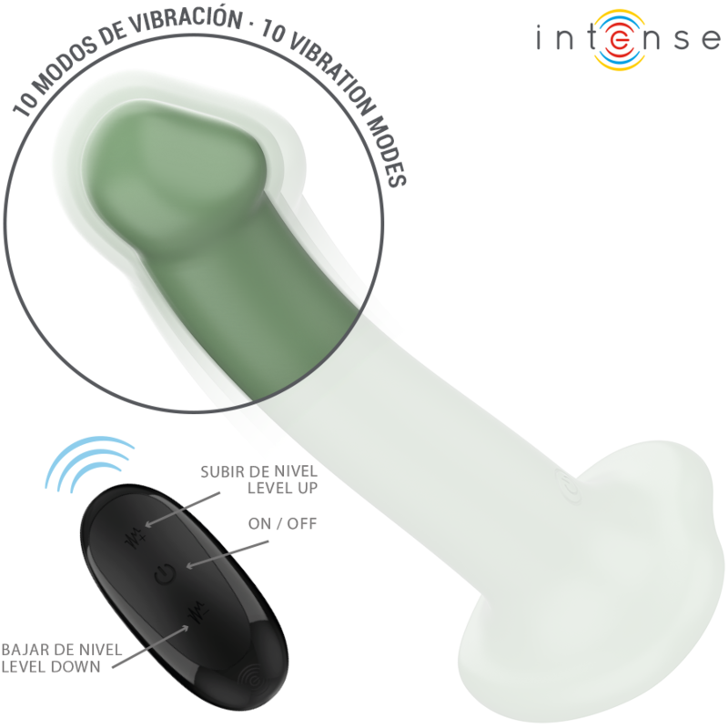 Vibratore Becca con Ventosa 10 Vibrazioni Telecomando Verde