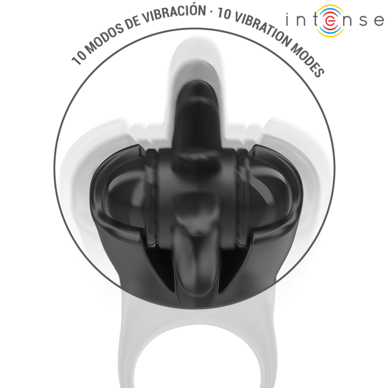 Mabel – Anello Vibrante con Stimolatore Clitorideo Nero