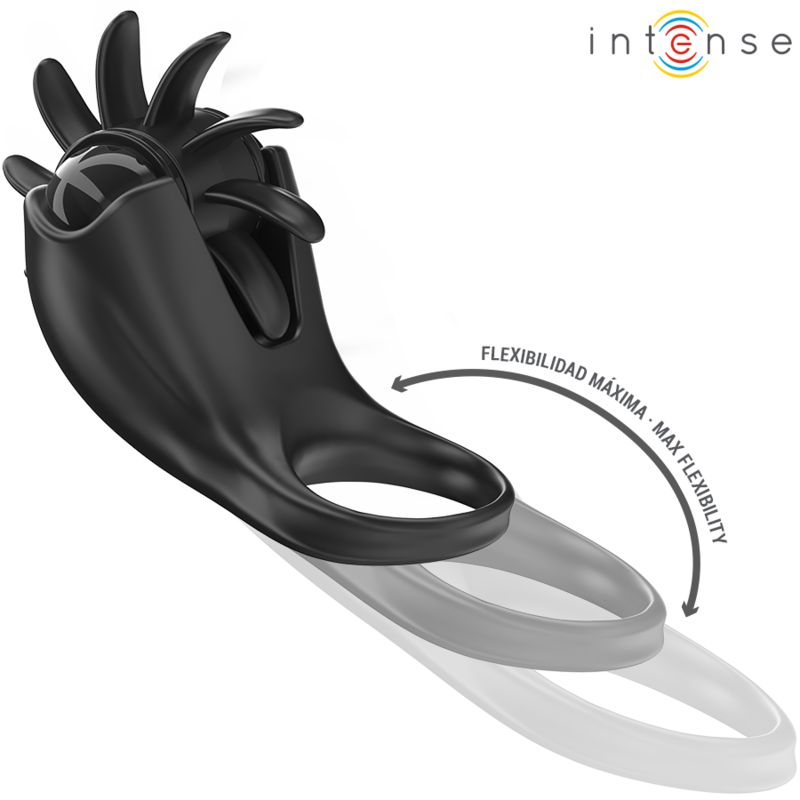 Mabel – Anello Vibrante con Stimolatore Clitorideo Nero