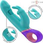 Monica – Vibratore Rabbit con Stimolatore G-Spot Rotante Blu