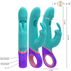 Monica – Vibratore Rabbit con Stimolatore G-Spot Rotante Blu