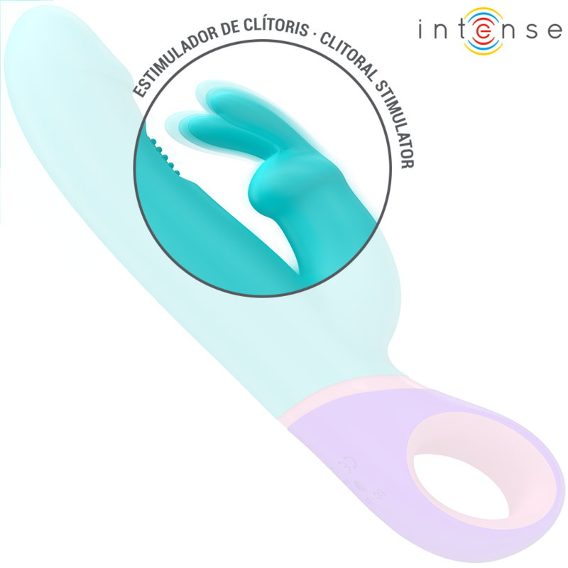 Monica – Vibratore Rabbit con Stimolatore G-Spot Rotante Blu