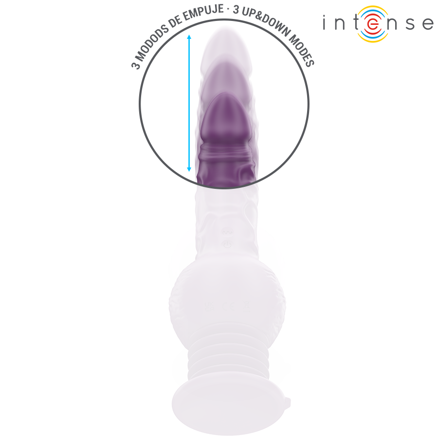 Vibratore Multifunzione Tatum con Vibrazione su e Giù 24 cm Viola