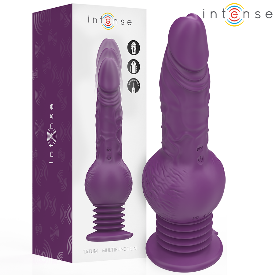 Vibratore Multifunzione Tatum con Vibrazione su e Giù 24 cm Viola