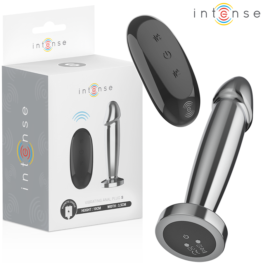 Plug Anale 10 Vibrazioni Dildo Metallo con Telecomando S