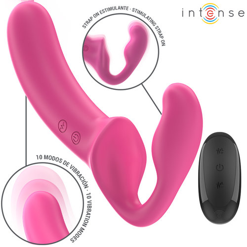 Amy – Doppio Vibratore 20 cm Rosa Telecomando