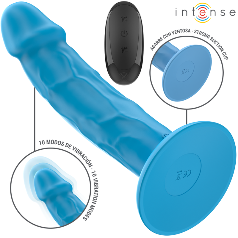 Phoebe – Vibratore Realistico 10 Vibrazioni Telecomando Blu