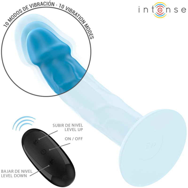 Phoebe – Vibratore Realistico 10 Vibrazioni Telecomando Blu