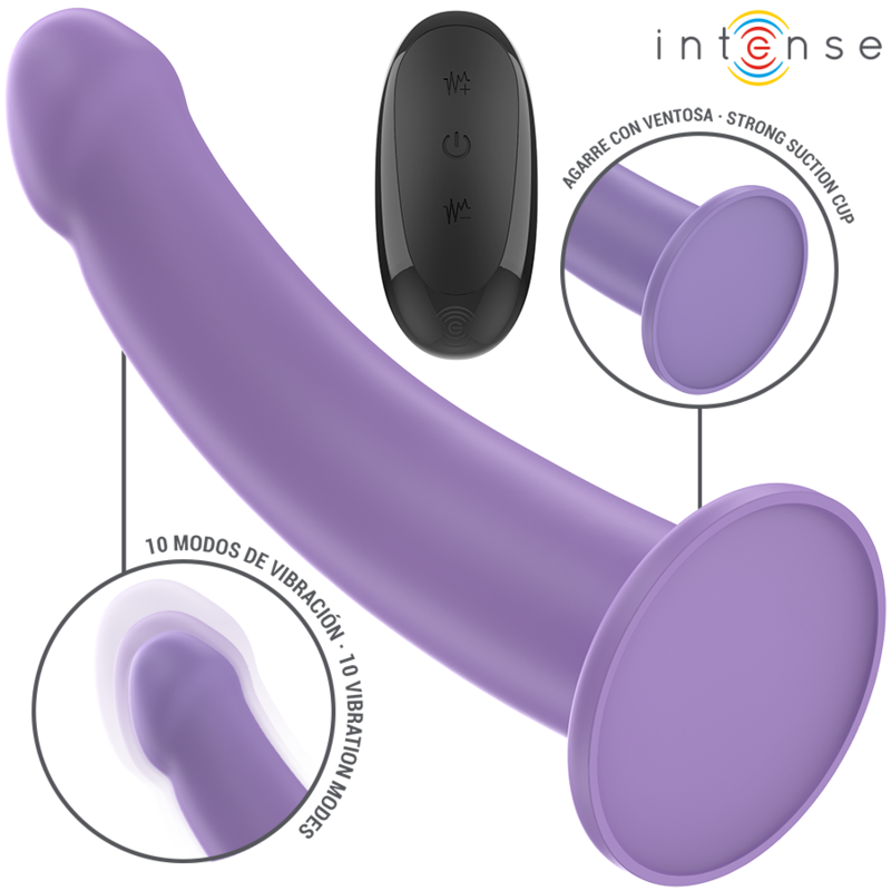 Vibratore Eddie 17,5 cm 10 Vibrazioni Viola Telecomando