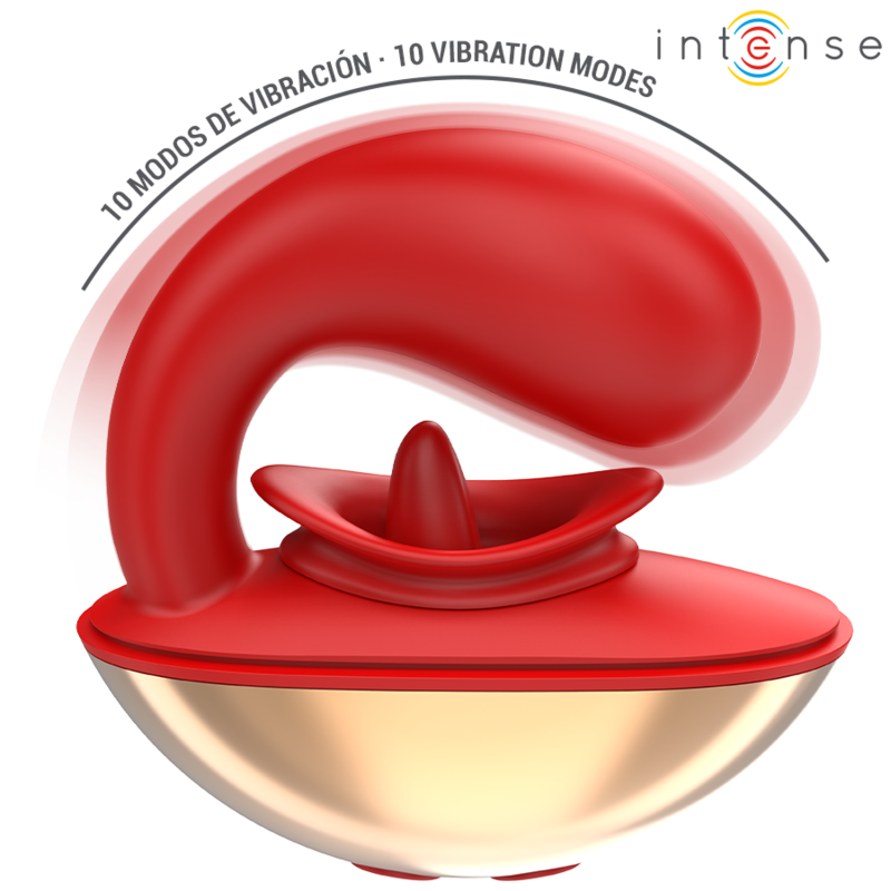 Vibratore e Stimolatore Mariah a Forma di U 10 Vibrazioni Rosso