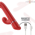 Lele – Vibratore Multifunzione Rotante e Oscillante e Stimolante Rosso