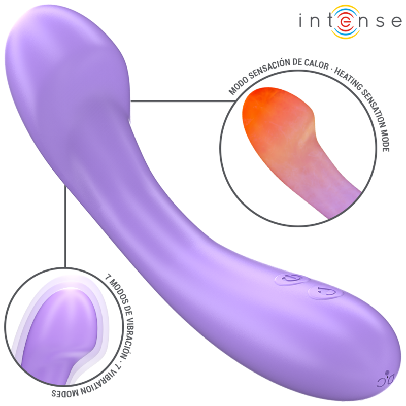 Vibratore Becky 19 cm Riscaldabile 7 Vibrazioni Viola