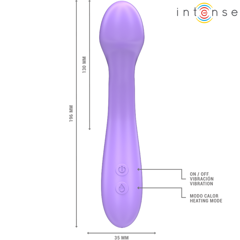 Vibratore Becky 19 cm Riscaldabile 7 Vibrazioni Viola