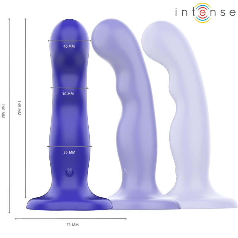 Vibratore Shorty con Ventosa Telecomando Blu