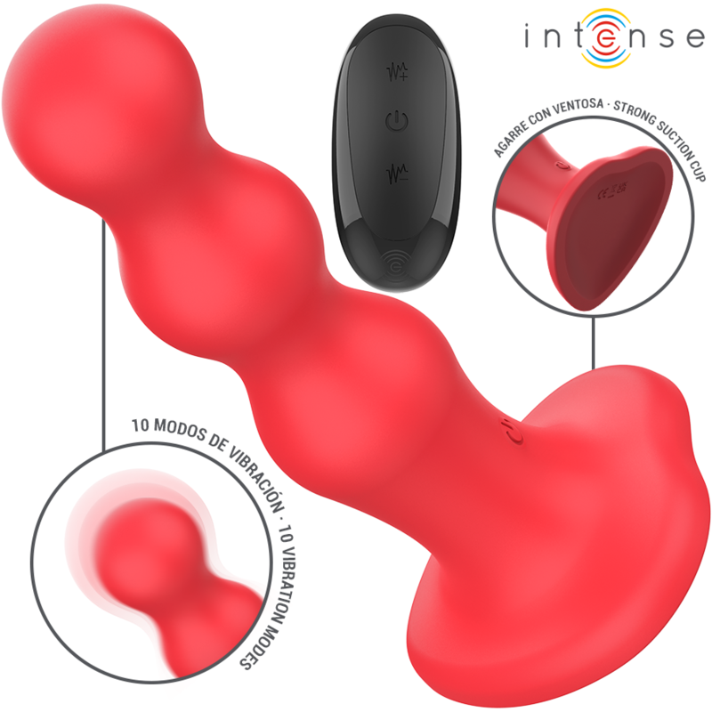 Cody – Vibratore con Ventosa Telecomando Rosso