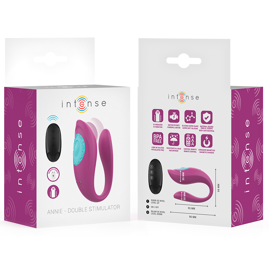 Annie – Stimolatore a U con Telecomando Viola