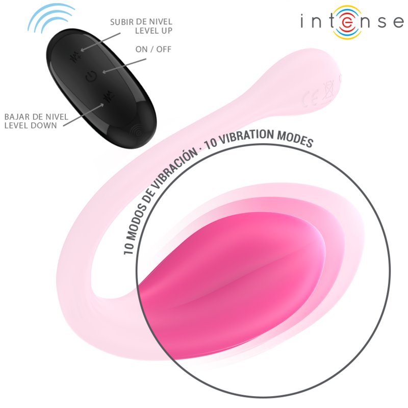 Janice – U Vibratore Doppia Stimolazione 10 Vibrazioni Rosa Telecomando