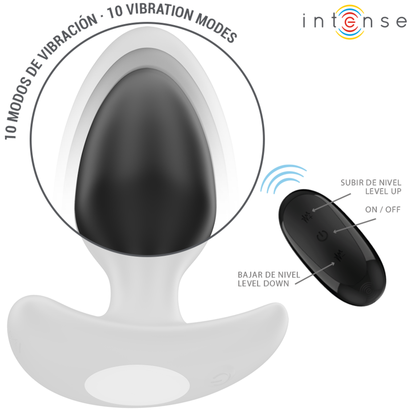 Joey – Plug Anale 10 Vibrazioni Nero Telecomando