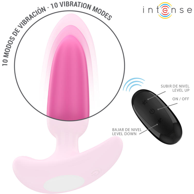 Ross – Plug Anale 10 Vibrazioni Rosa Telecomando
