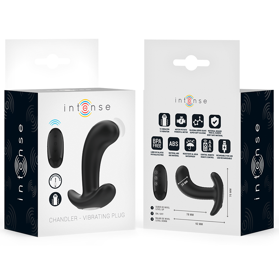 Chandler – Plug Anale 10 Vibrazioni Nero Telecomando