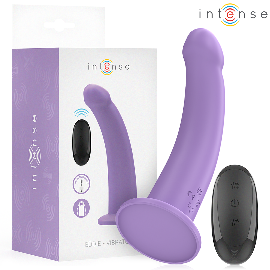 Vibratore Eddie 17,5 cm 10 Vibrazioni Viola Telecomando
