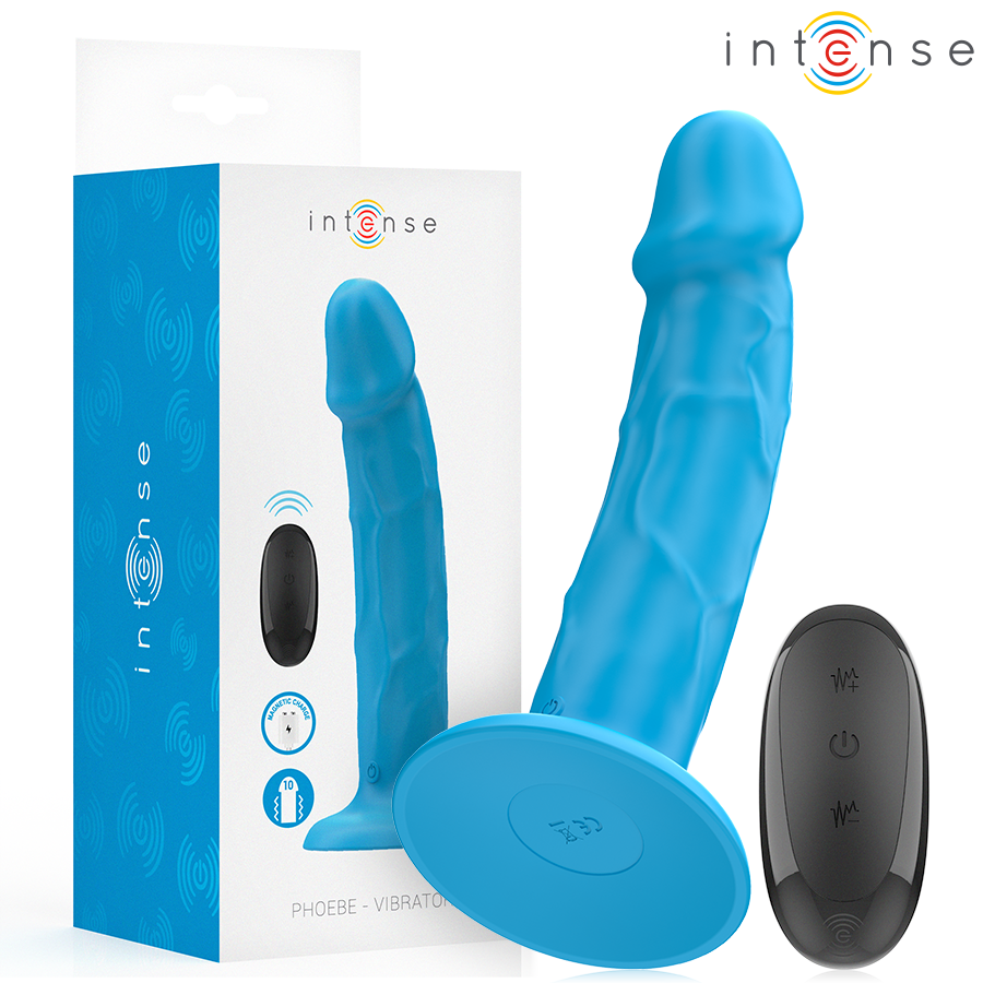 Phoebe – Vibratore Realistico 10 Vibrazioni Telecomando Blu