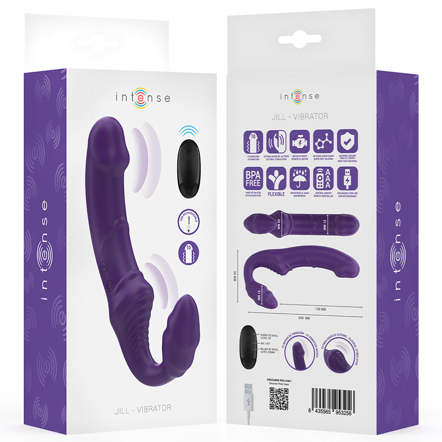 Jill – Doppio Vibratore 20 cm Viola Telecomando