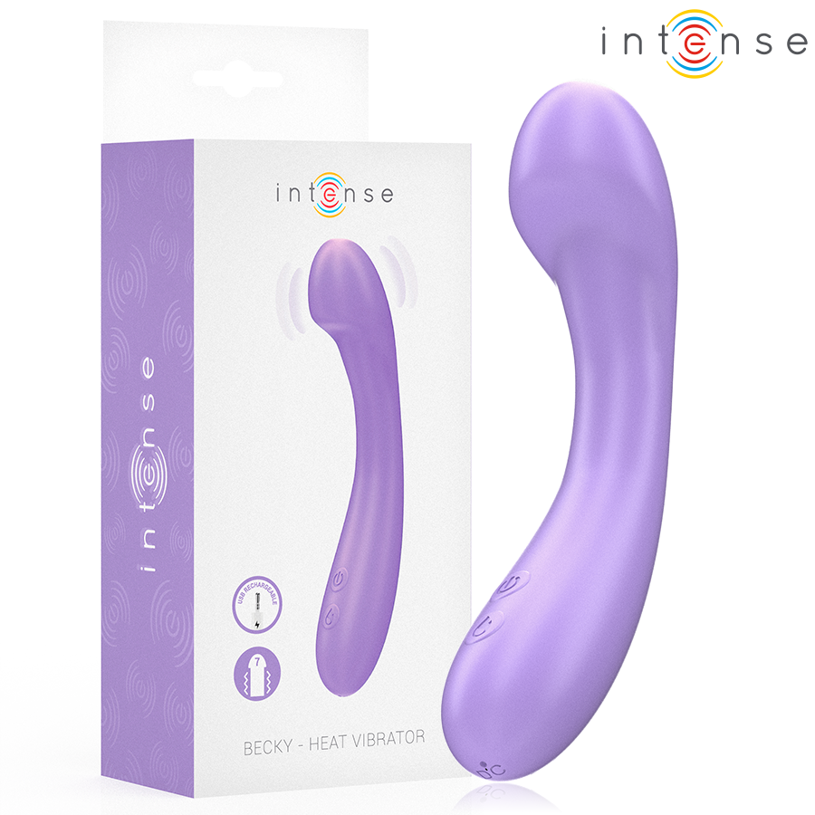 Vibratore Becky 19 cm Riscaldabile 7 Vibrazioni Viola